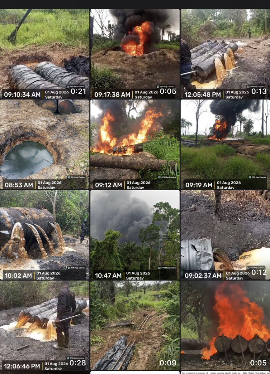 DejiAdesogan's tweet photo. *PRESS STATEMENT*

_2 August 2026_

OPERATION DELTA SENTINEL: NIGERIAN NAVY SUSTAINS PRESSURE ON REACTIVATED ILLEGAL REFINING NETWORKS, RECOVERS 61,000 LITRES OF PETROLEUM PRODUCTS IN RIVERS STATE

The Nigerian Navy has sustained its operational momentum against crude oil theft and illegal refining activities under Operation DELTA SENTINEL, recording another significant success in Rivers State through the disruption of reactivated illegal refining infrastructure.

The operation, conducted by personnel of Nigerian Navy Ship (NNS) PATHFINDER within the Ogba-Egbema-Ndoni axis of Rivers State, led to the discovery and deactivation of three newly established illegal refining sites linked to ongoing crude oil theft activities in the area.

During the operation, personnel recovered approximately 43,000 litres of products suspected to be stolen crude oil and 18,000 litres of suspected illegally refined Automotive Gas Oil (AGO) concealed in 12 dugout pits and reservoirs, bringing the total volume of recovered petroleum products to 61,000 litres.

The latest discovery highlights the continued attempts by criminal elements to reactivate and expand illegal refining operations despite sustained enforcement efforts. It will be recalled that similar illegal refining infrastructure was dismantled within the same general area in July 2026, underscoring the determination of crude oil theft syndicates to re-establish their activities.

By maintaining sustained operational presence across identified hotspots, the Nigerian Navy continues to deny economic saboteurs the opportunity to rebuild their networks, while protecting critical national assets and supporting the Federal Government's efforts to enhance oil production and economic security.

The Nigerian Navy remains resolute in sustaining intelligence-driven operations under Operation DELTA SENTINEL to dismantle illegal refining infrastructure, disrupt crude oil theft networks, and safeguard Nigeria's oil and gas resources.

Signed

@AA_Folorunsho 
Navy Captain
Director Naval Information
Nigerian Navy