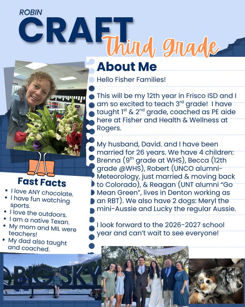 FisherElem's tweet photo. Let’s meet our Fisher staff round 9. https://t.co/ekue2QWTwr