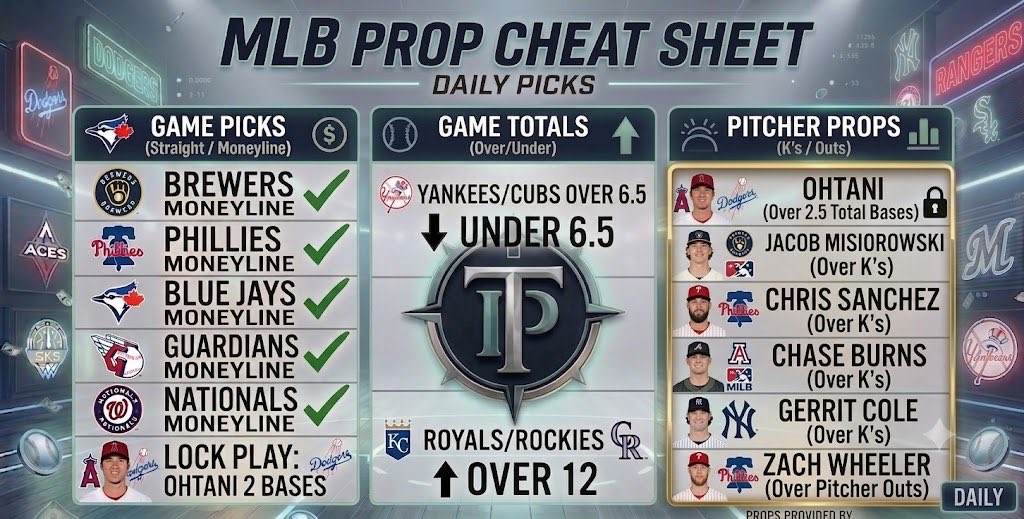TP_Pickss's tweet photo. MAKING IT WORK TODAY!!! 😈🫡

USING TODAYS CHEAT SHEETS TO MAKE A LOCK! 

• OHTANI FOR A HIT 

• CAITLIN CLARK 20 POINTS TODAY

(+115)

RISK : 1 UNIT 💵🔒

#Gambling𝕏 #WNBA #MLB #sportsbetting https://t.co/vbnXj1jSEz