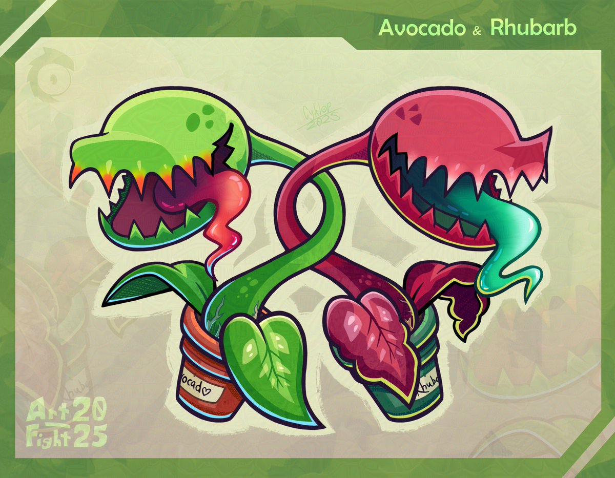 Cyklop_Art_'s tweet photo. @doodlealcatel @KirboGamez Last 2 Art Fight attacks I did in 2025
Avocado & Rhubard = Ozner_at_war (Art Fight)
Zira the Therizinosaurus = GrubRott (Art Fight + Instagram)
#artfight #artfight2025 #artfightattack #teamfossils #therizinosaurus https://t.co/EfYu1JoKPE