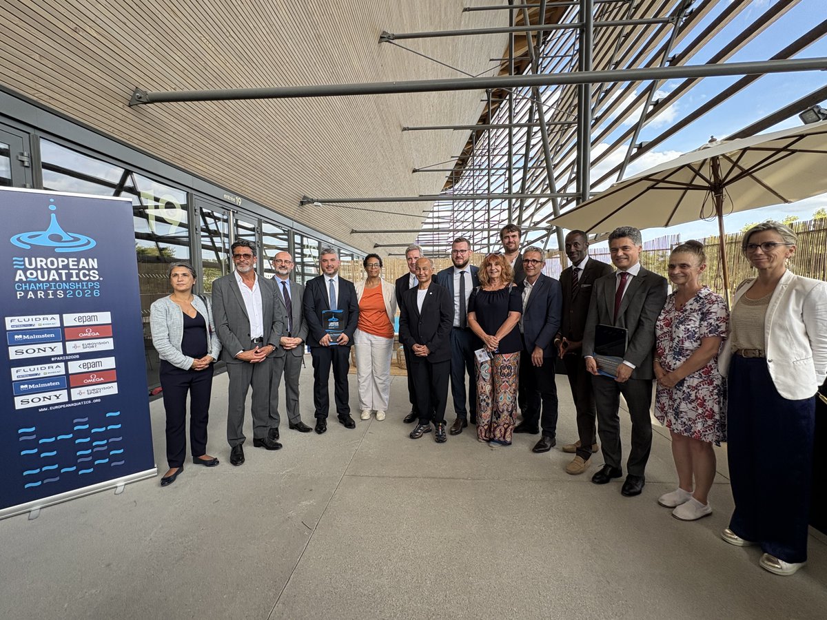Image de Préfet de la Seine-Saint-Denis - #Sport | Top départ des Championnats d'Europe de natation au Centre Aquatique Olympique de Saint-Den