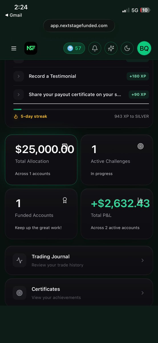 big_bell0's tweet photo. Happy New Month! 🎉

A great way to start the month—officially received my $25K NextStage Funded account today. ✅

Now the real work begins: trade smart, protect capital, and work towards that first payout. 📈💰 https://t.co/UqomPOmAiF