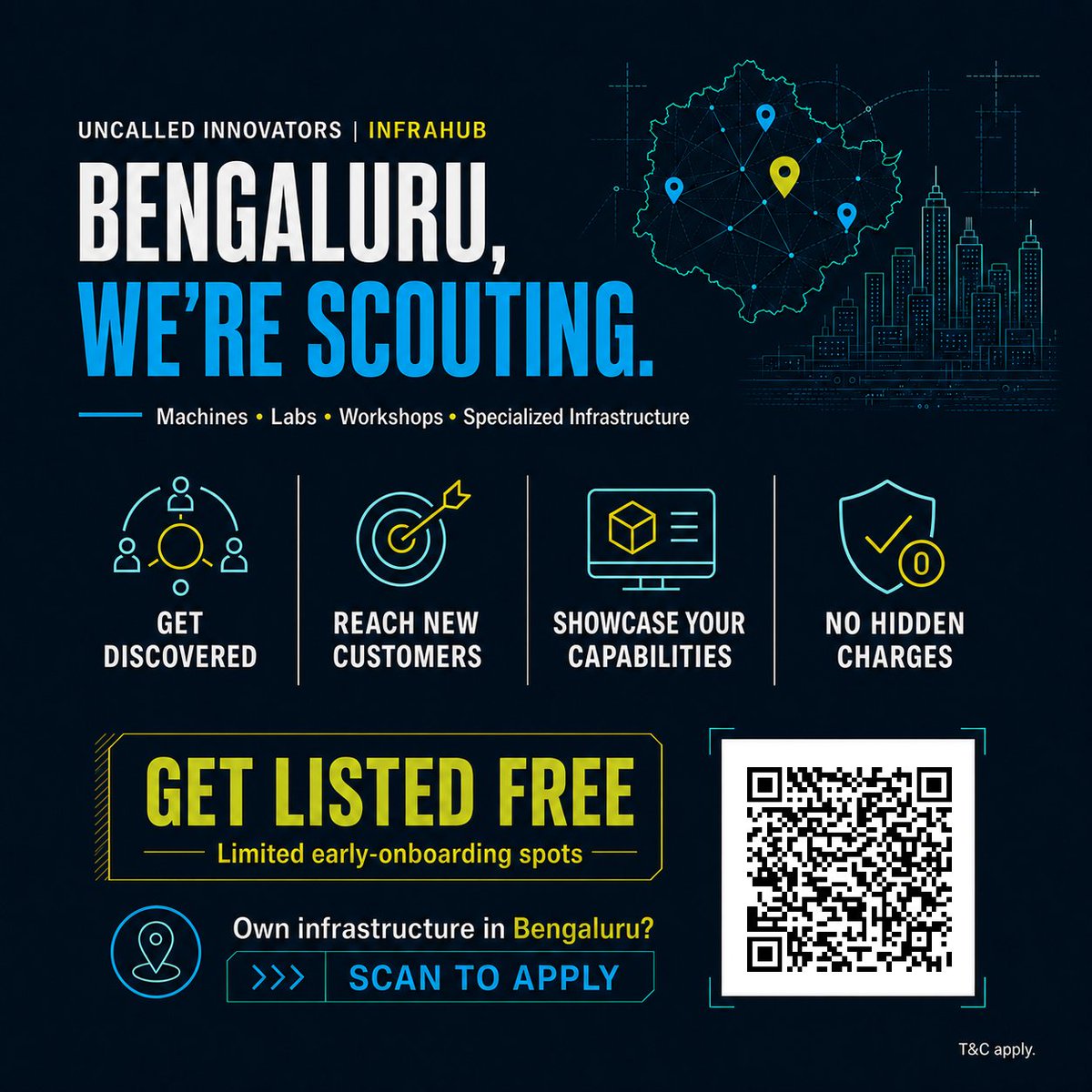 UncalledInc's tweet photo. Namaskāra Bengaluru!!

InfraHub is expanding to India’s Silicon Valley.

Own a machine or infrastructure business? Showcase it, reach new customers and grow your visibility—for FREE.

No registration fee
No commissions
No hidden charges

Scan the QR to join! https://t.co/jVHEdqakJO