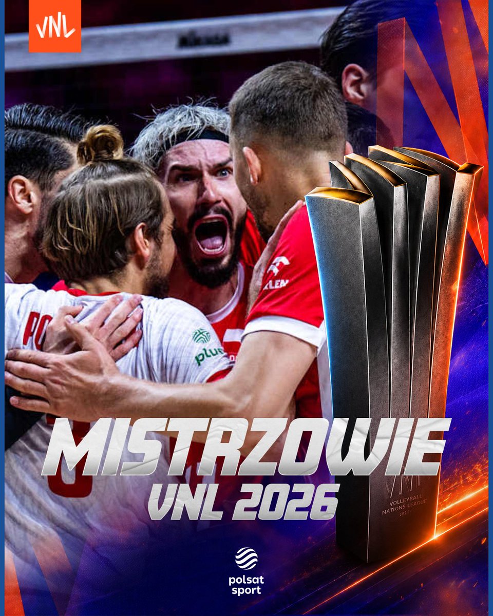 polsatsport's tweet photo. ZROBILI TO 🔥🔥🔥

POLACY TRIUMFATORAMI LIGI NARODÓW 2026!

#VNL https://t.co/9T0qKeZusK