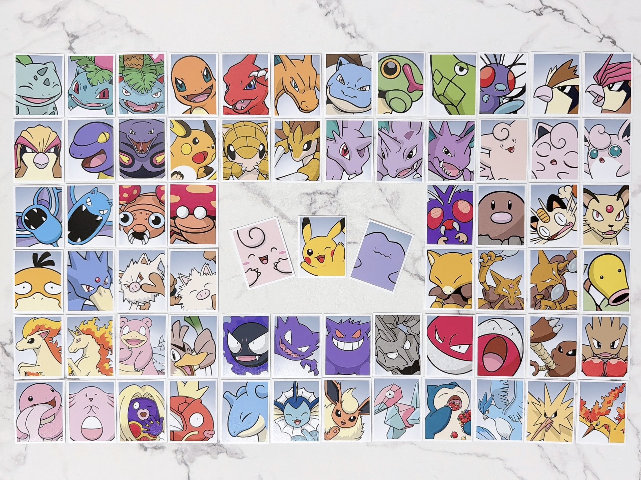 りこ в X: „韓国 ポケモン証明写真ver.3 全151種 2枚目画像の縦5枚