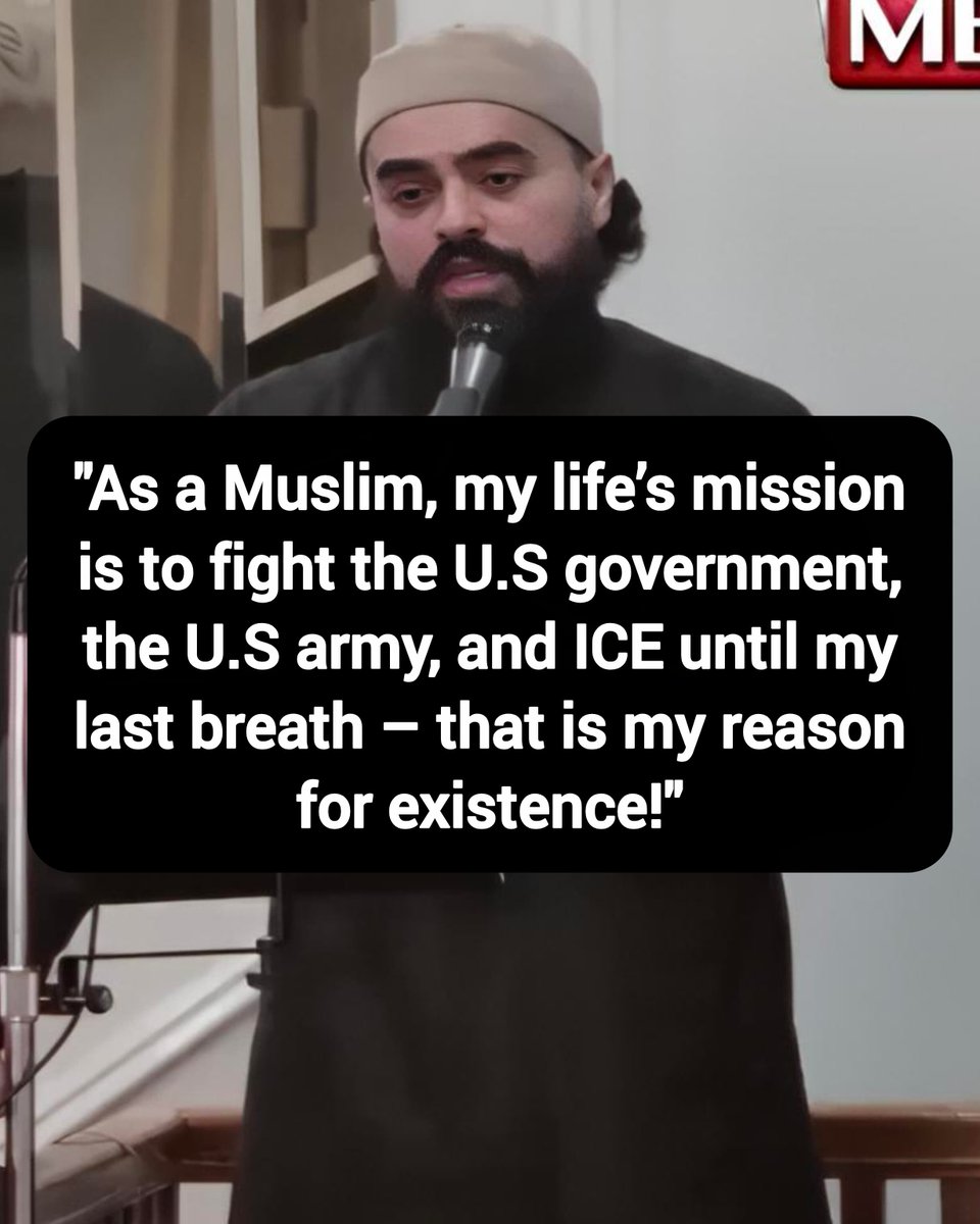 DavidJHarrisJr's tweet photo. "Youth Center" Director Mohammad Badawy in New York: "As a Muslim, my life’s mission is to fight the U.S government, the U.S army, and ICE until my last breath – that is my reason for existence!"

Thoughts? https://t.co/YyZlKBoWol