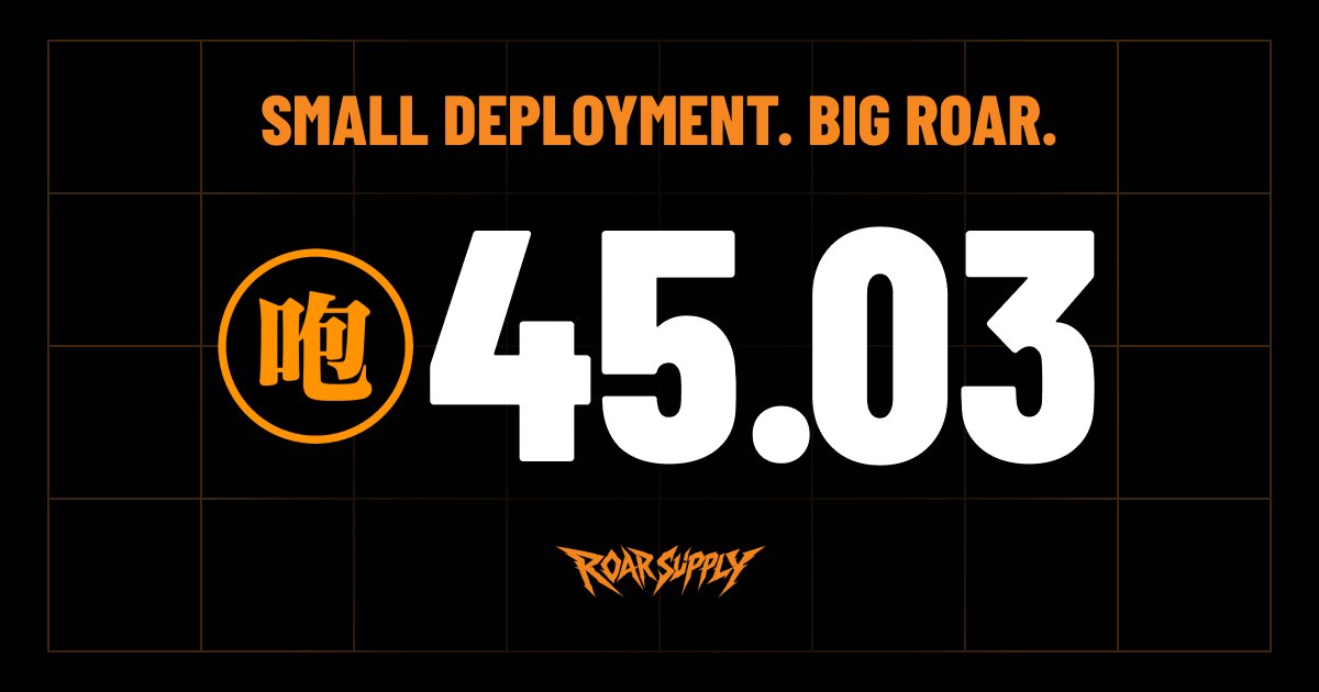roar_supply's tweet photo. A new miner just found the bounty.

They deployed 0.0125 ETH in Round 3154 and walked away with:
→ 45.03 ROAR bounty
→ 1 ROAR mining reward
→ 46.03 ROAR total
Small deployment. Big ROAR. https://t.co/Hb5OwOhFLZ