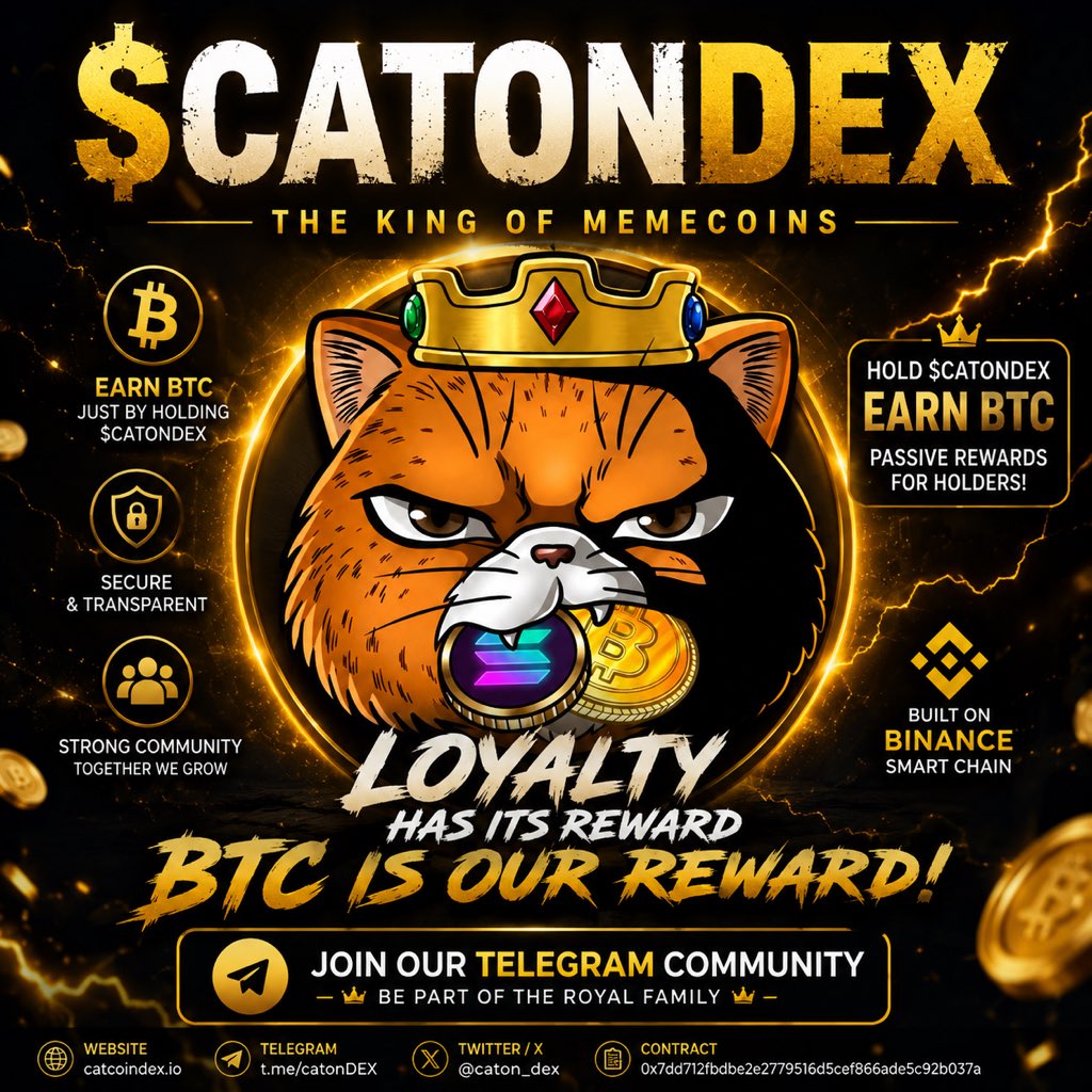 Johnv5yy's tweet photo. $CATONDEX
Loyalty has its reward.
Hold $CATONDEX → Earn BTC.
One token. Two powerful chains.

This isn’t just another cat coin.
This is the King. @catcoindex https://t.co/x6SSwNk17F