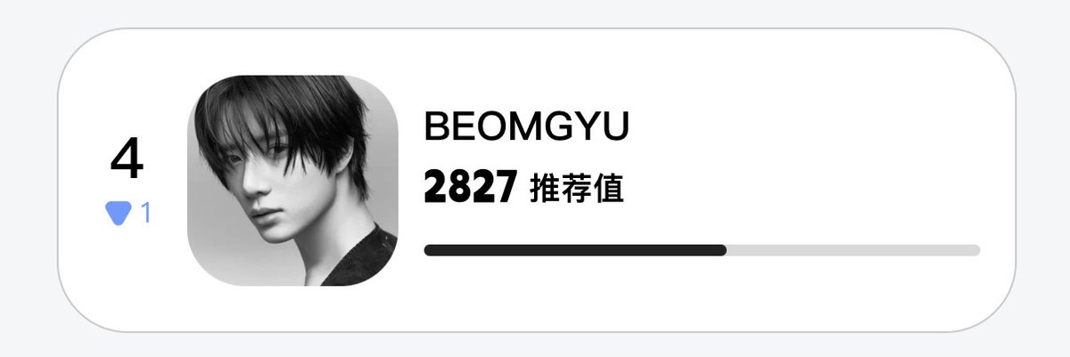 CBGUnionGlobal's tweet photo. 2026 Jupiter Music Awards

[D-13] JMA Male Artiste of the Year

Let's vote for #BEOMGYU. We need to keep him in the top 5 to secure his spot in the final round

Goal: Top 5
Current rank: 4th - 2,827

📆 Until ~08/16 01:59 (KST)

📱 Tutorial: https://t.co/6EFdTz4mMi

☑️ -> You can vote on each “app” of MY1PICK, Muniverse, Mubeat, Idol Champ, and Coogoong.
☑️ The final tally is calculated by summing the votes for each platform.
☑️ Votes reset after each round and won’t be carried forward so use resources wisely