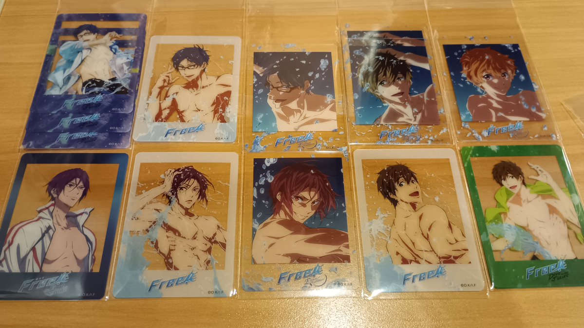 goods_ticket__s's tweet photo. 【交換】
Free! オケコン
クリアカード　クリカ

譲　遙 凛 真琴 渚 怜 鮫柄 ハイスピ
DF ES MS 無印

求　遙郁弥日和(種類枚数画像参照)
or落下物、東京金銀テープ
or同異種遙郁弥宗介旭日和夏也尚楓アルベルト

凛は遙との交換のみになります。
明日都内手渡し、各公演での手渡し可能です。 https://t.co/LkZyvTbaAY