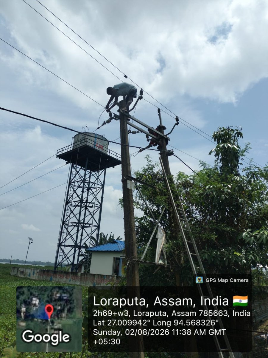 CMOfficeAssam's tweet photo. Public safety came first during the recent floods, with power supply being temporarily suspended as a precaution. Following extensive safety checks, electricity has now been restored in phases across the affected areas. https://t.co/kdJysl9WSl