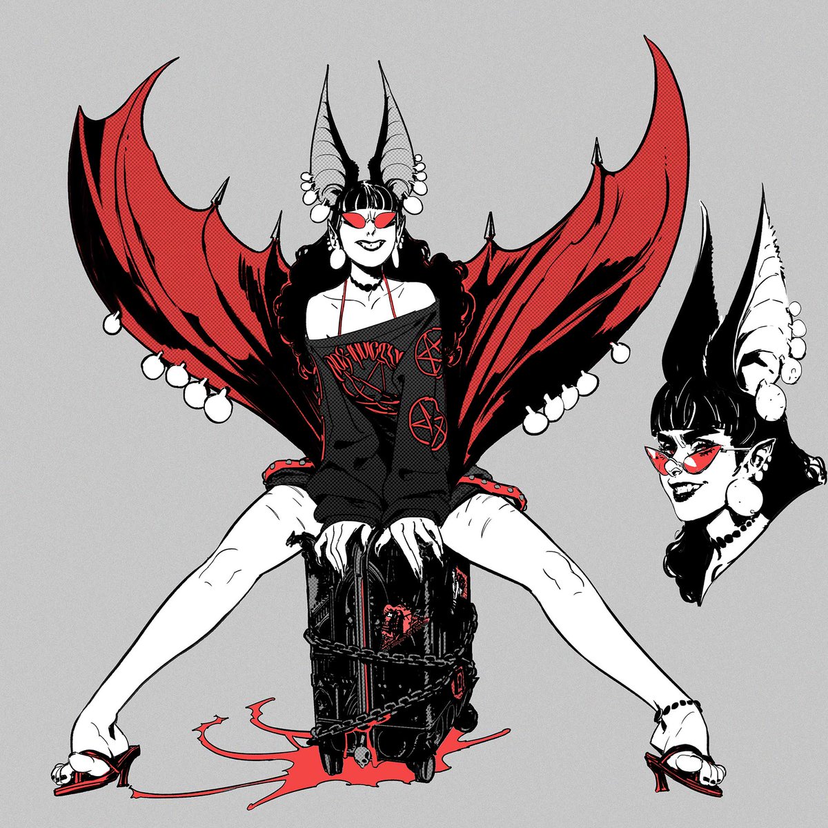 noobovich_art's tweet photo. MOKA 
new OC for @mako_vice Sorority challege https://t.co/Xn64CsONap