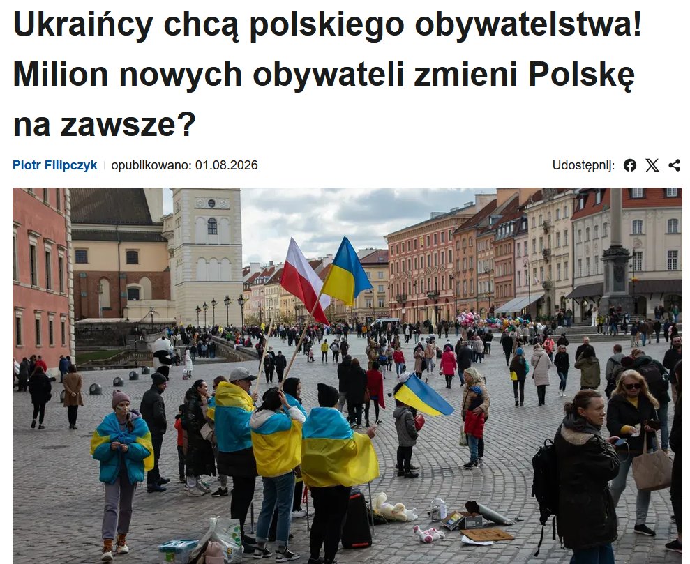 WolnaRadio's tweet photo. Czy pozwolimy na to, aby milion Ukraińców, dzieci i wnuków morderców naszych braci z Wołynia dostało polskie obywatelstwo?! 
Dlaczego klasa polityczna w Polsce jest tak żałośnie skundlona, że nie krzyczą na ten temat?! https://t.co/7VJ2bPfSTv