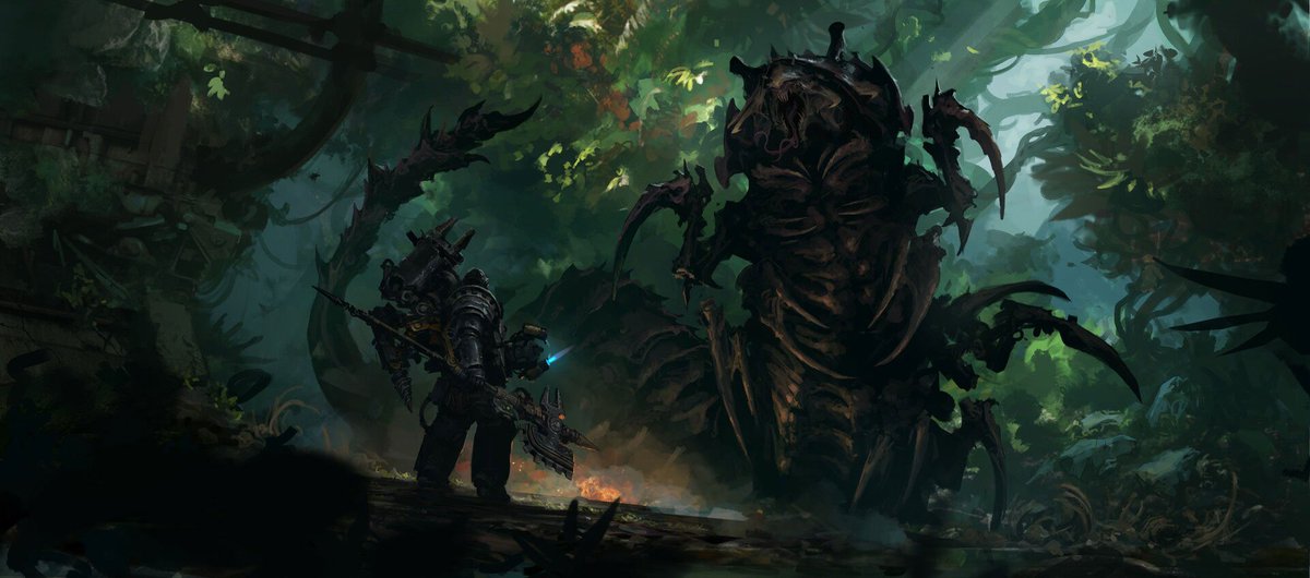 40KEternityGate's tweet photo. Catachán Devil by Eddy González Dávila
(eddy_gonz)
https://t.co/wFCrRub5yP

#AdeptusAstartes #SpaceMarines #CatachanDevil #Techmarines  #Xenos #WarhammerArt #Warhammer #Warhammer40K #40K https://t.co/1IsDW8YlNF