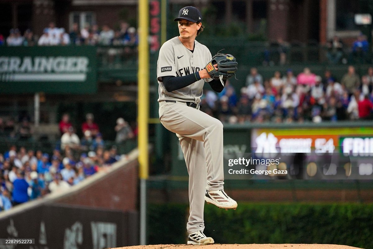 FriedCrave's tweet photo. Max pitches on August 1, 2026 at Wrigley Field 

(via Geoge Gaza / Getty Images) https://t.co/sJ9jBbevvl