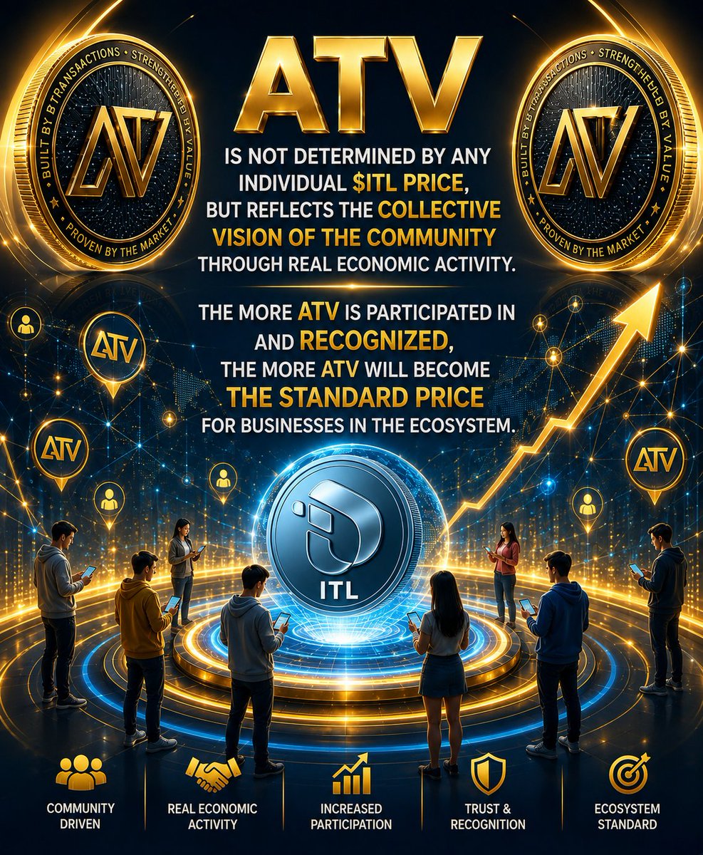 kameswarar369's tweet photo. "ATV grows through real economic activity, community participation, and trust—not individual price. Together, we build the ecosystem's future." 🚀
#Interlink #ITL #ATV #ATVInterlink https://t.co/MEJP5BPLc7