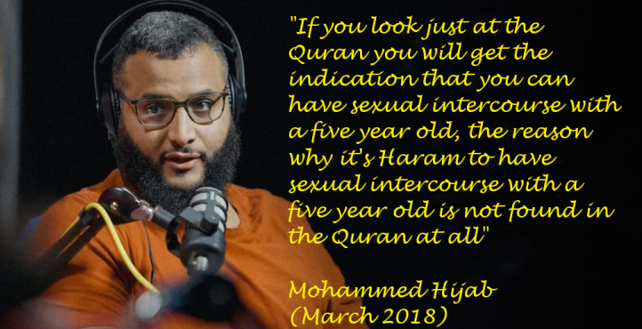 TRobinsonNewEra's tweet photo. Quran = Book of paedophilia.

Thanks for confirming Mo. https://t.co/Q8AVkr3U9X