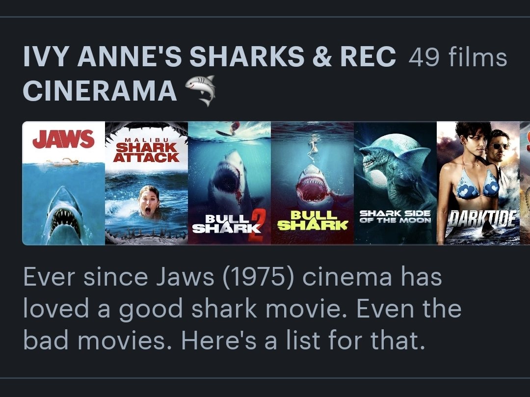 unpluggedxoxo's tweet photo. For August I will be focusing most of my #letterboxdwatches and reviews on Shark movies. Not all are available in my area, and some are still missing from this list, but I'm willing to take a bite at a chunk of these films-- good or bad!
#HorrorFam #sharksandrec https://t.co/tDDsn9hPhj