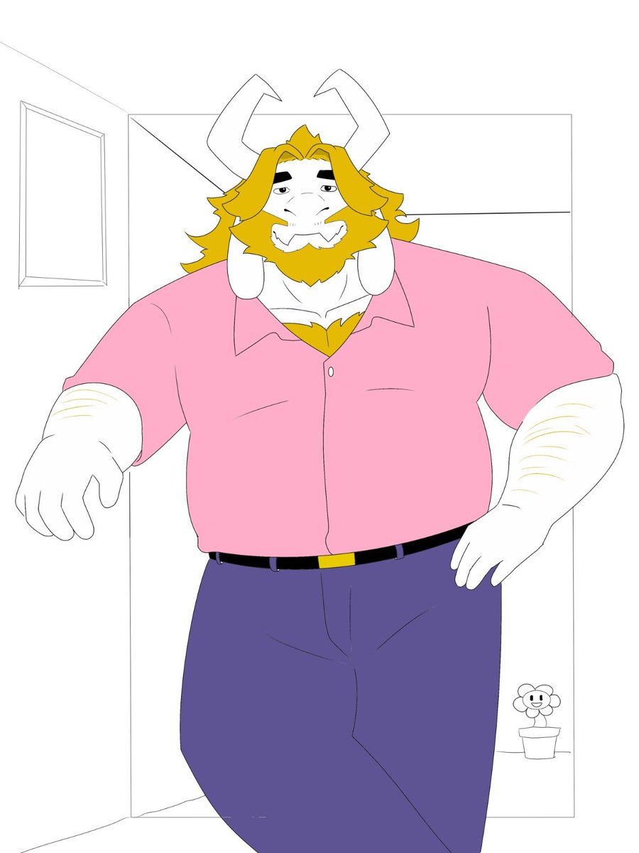 Cheddarbear24's tweet photo. An abandoned asgore wip- https://t.co/ehcNSk0gHT