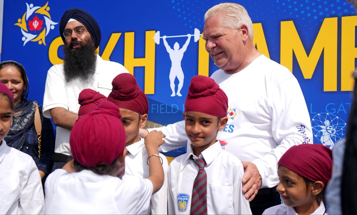 fordnation's tweet photo. Getting young people involved in sports is so important to helping them learn important skills like leadership and teamwork that will serve them throughout their lives. 

I want to thank the Ontario Gurdwaras Committee for bringing the Sikh community together to support youth participation in sports by organizing Ontario’s first-ever Sikh Games.