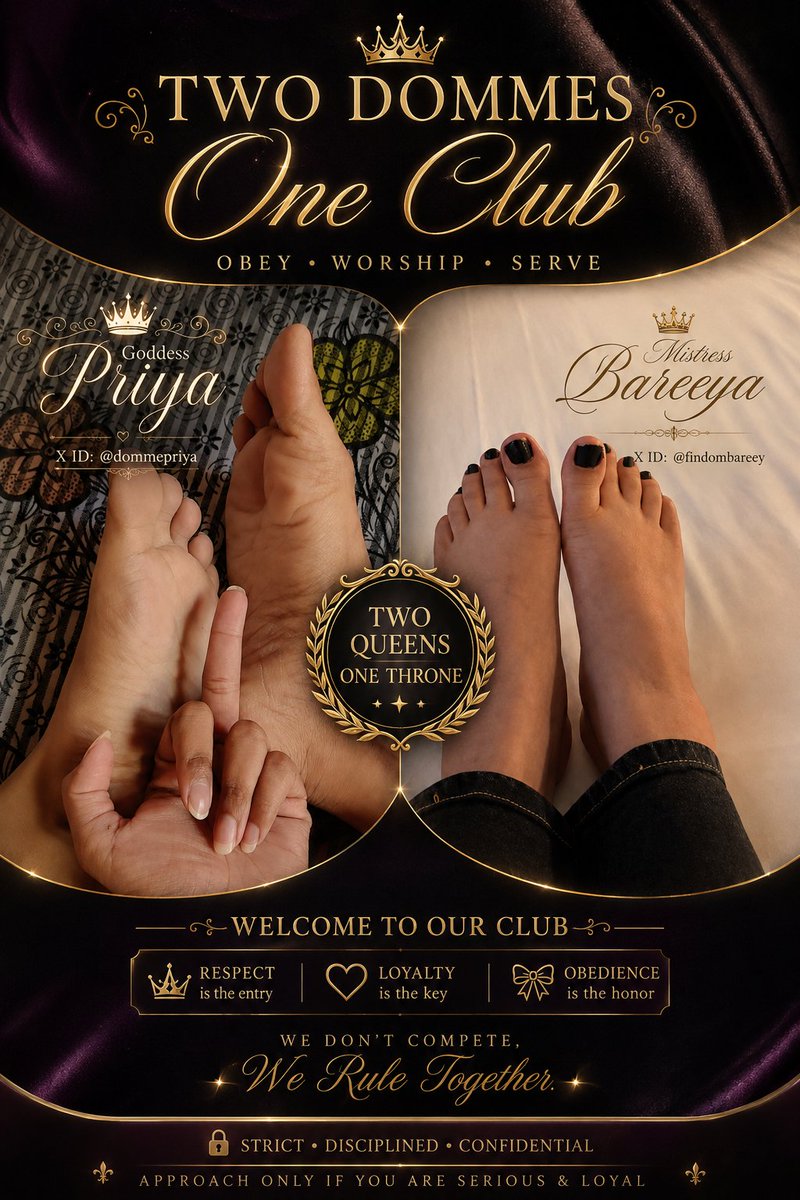 Slave9585's tweet photo. Two Crowns👑 One Standard ❤️🔥

@dommepriya 
@findombareey https://t.co/brobpbSwK4