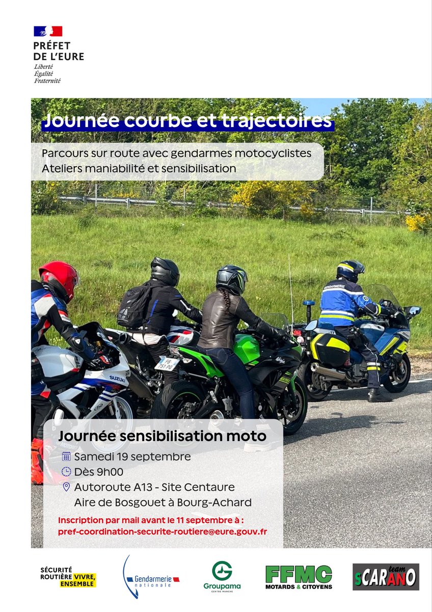 Image de Préfet de l'Eure - #SécuritéRoutière | Motards, prêts à perfectionner votre conduite ?🏍️

Participez à la Journée cour