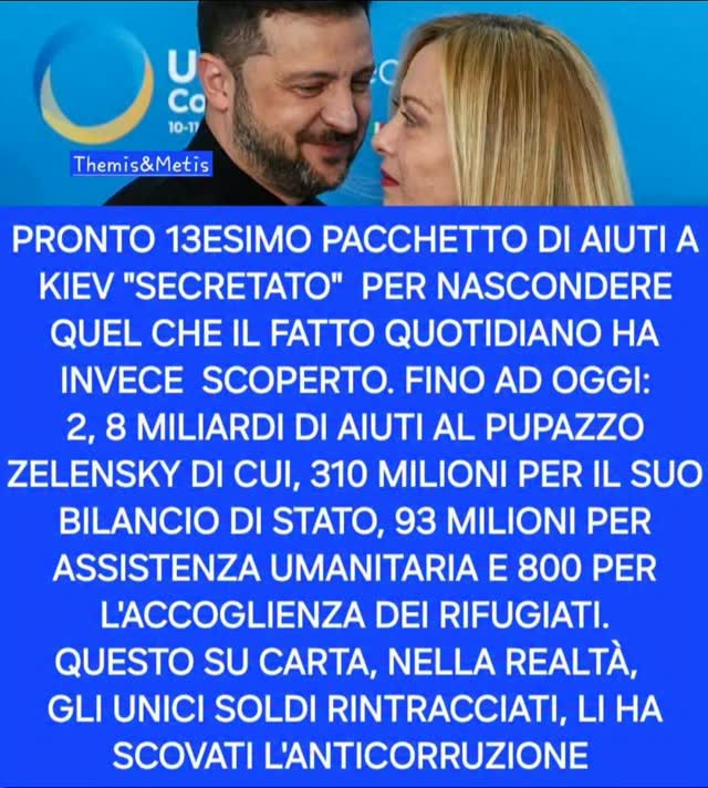 GiorgiaSalvagn1's tweet photo. 😶😶😶😶😶😶😶😶
themismetis
MOLTI AFFARI SPORCHI. ZERO.UMANITÀ

Il governo prepara già altre armi: a settembre 13° pacchetto a Kiev.

Al rientro dalla pausa estiva il governo varerà il tredicesimo pacchetto di aiuti militari all’Ucraina. Il decreto interministeriale firmato dai ministri Guido Crosetto, Antonio Tajani e Giancarlo Giorgetti – come tutti i dodici precedenti – è secretato e passerà dal Copasir, il comitato parlamentare della Sicurezza della Repubblica. Non è dato sapere cosa sarà inserito nel decreto ma dovrebbero esserci batterie di difesa antiaerea per proteggere i cieli di Kiev dagli attacchi russi, secondo due fonti qualificate a conoscenza della questione che chiedono l’anonimato.