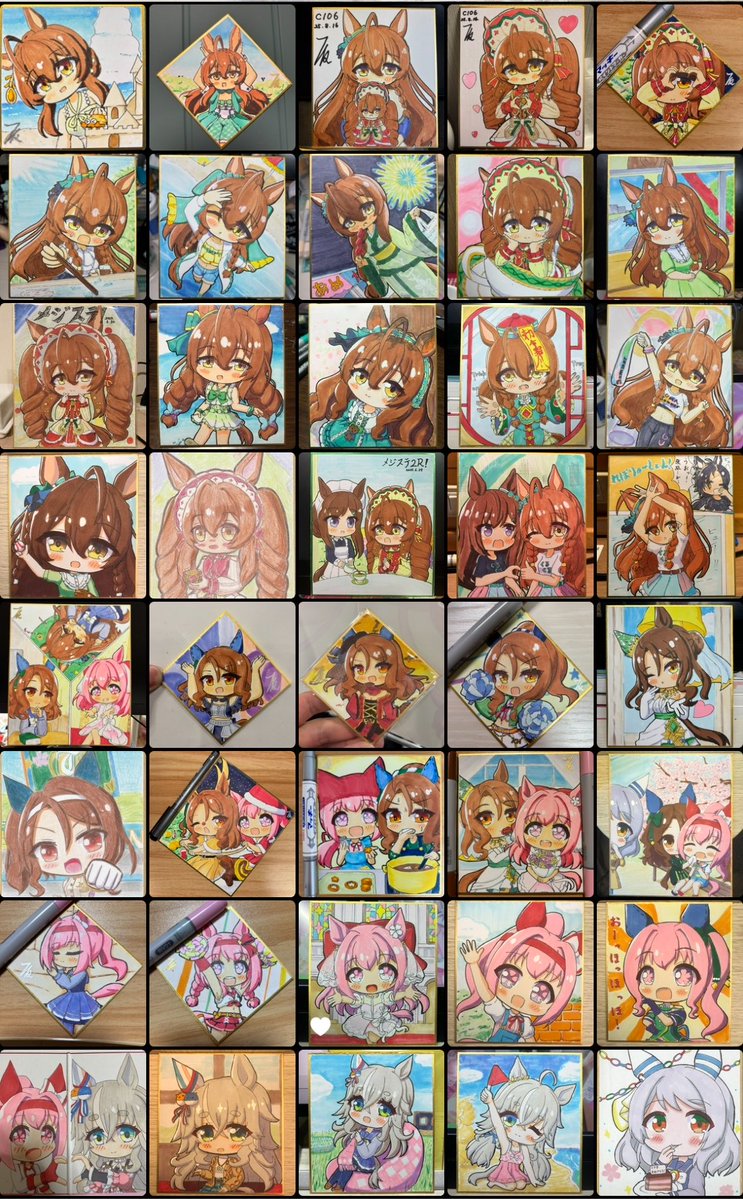 tatitutetoki's tweet photo. キンウラがコミケオンリーなのに比べて、ブライトはメジステも加わるから、実は色紙はブライトがめっちゃ多いんですって私 https://t.co/vmAO3PKMuy