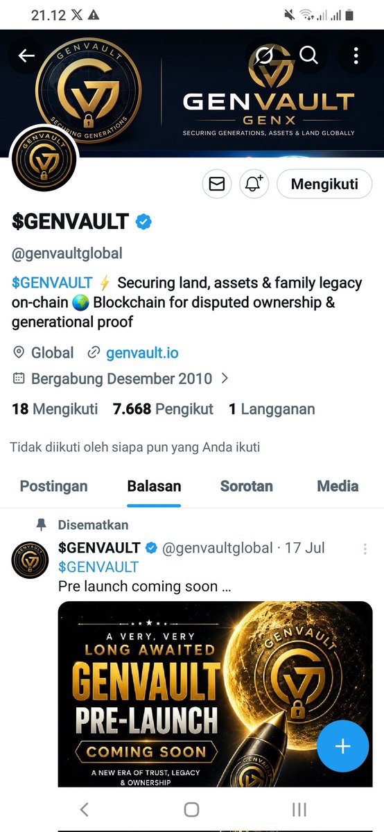 wonbiglotree's tweet photo. @DeFiRobinVerse @genvaultglobal Done https://t.co/GdzW0Vnw7q