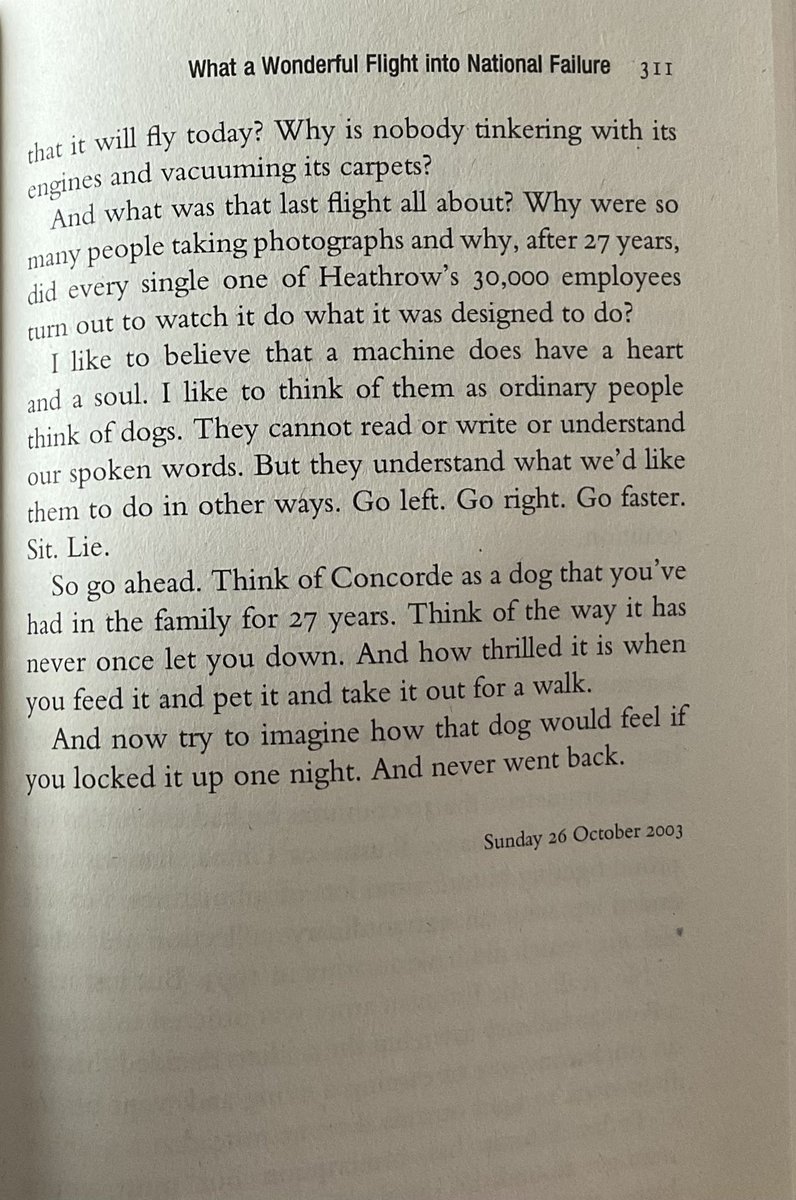 colander20's tweet photo. Me reading Jeremy Clarkson’s description of Concorde after it’s very last flight https://t.co/egNDdySjVs