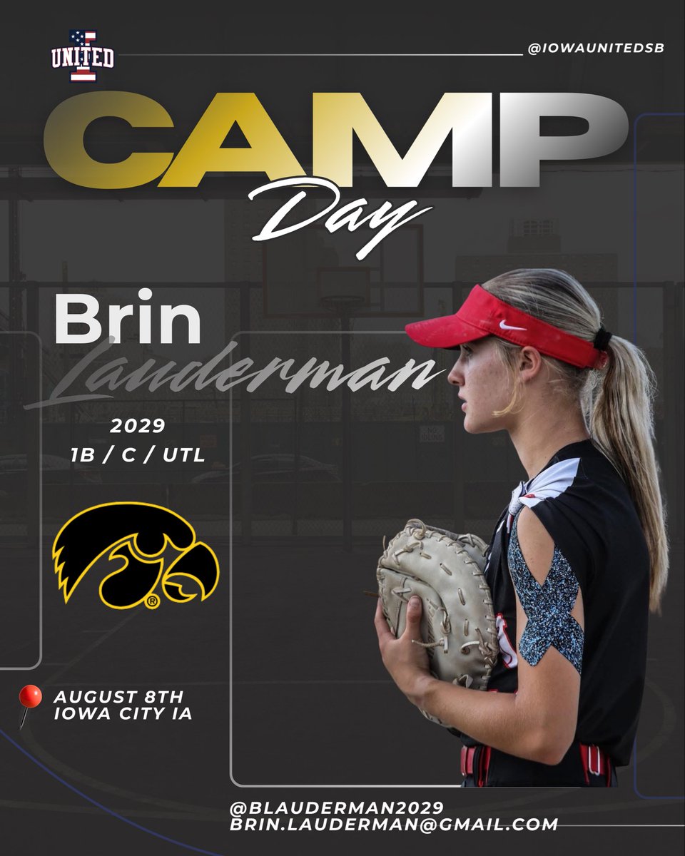 IowaUnitedSB's tweet photo. Our @IowaUnitedSB 2029 Grad, @BLauderman2029 is gearing up for the @iowasoftball camp day on Saturday! Let’s go! 
❤️🤍💙

@ExtraInningSB @TopPreps @MidwestPremierS @LineDsoftball @FieldLevelSB @iowapreps 
@StacyMayJohnson 
@Hey_Coach_Bobby 
@FranStrub 
@allymiklesh https://t.co/pjjpDALI1d
