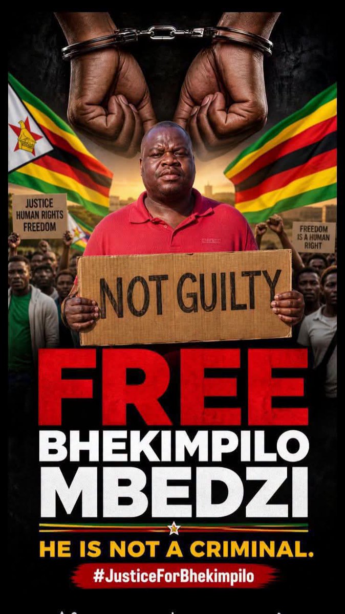NdwgWomen35986's tweet photo. Tomorrow 3 August 2026 is not a great day for the NDWG Family as our Chief Facilitator Hon Job Sikhala and Our Chairman Mr Bhekimpilo Mbedzi will be appearing at Beitbridge Magistrate Court and Pretoria Magistrate Court respectively. 
#VictoryIsCertain
#FreeMbedzi https://t.co/J5zku2Xlxg