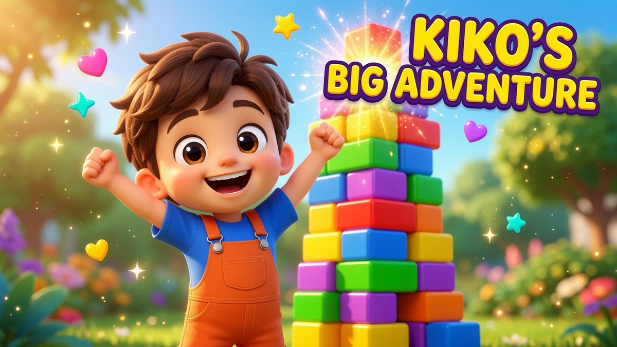 itsluliboo's tweet photo. 🏗️ Kiko wants to build the BIGGEST tower ever! When it gets too tall to reach, he learns that being brave means asking for help. 🌈💛 A sweet new story about courage &amp; teamwork!

▶️ Watch now: https://t.co/HukVCbQc5l

#LuliBoo #KidsStories #KikoTheHero https://t.co/nSvU3At7x7