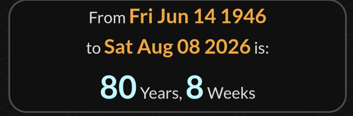 Neone128's tweet photo. Trump = 88
On 8.8, Trump will be 80y 8w 👀 https://t.co/lD3Ure7DLi
