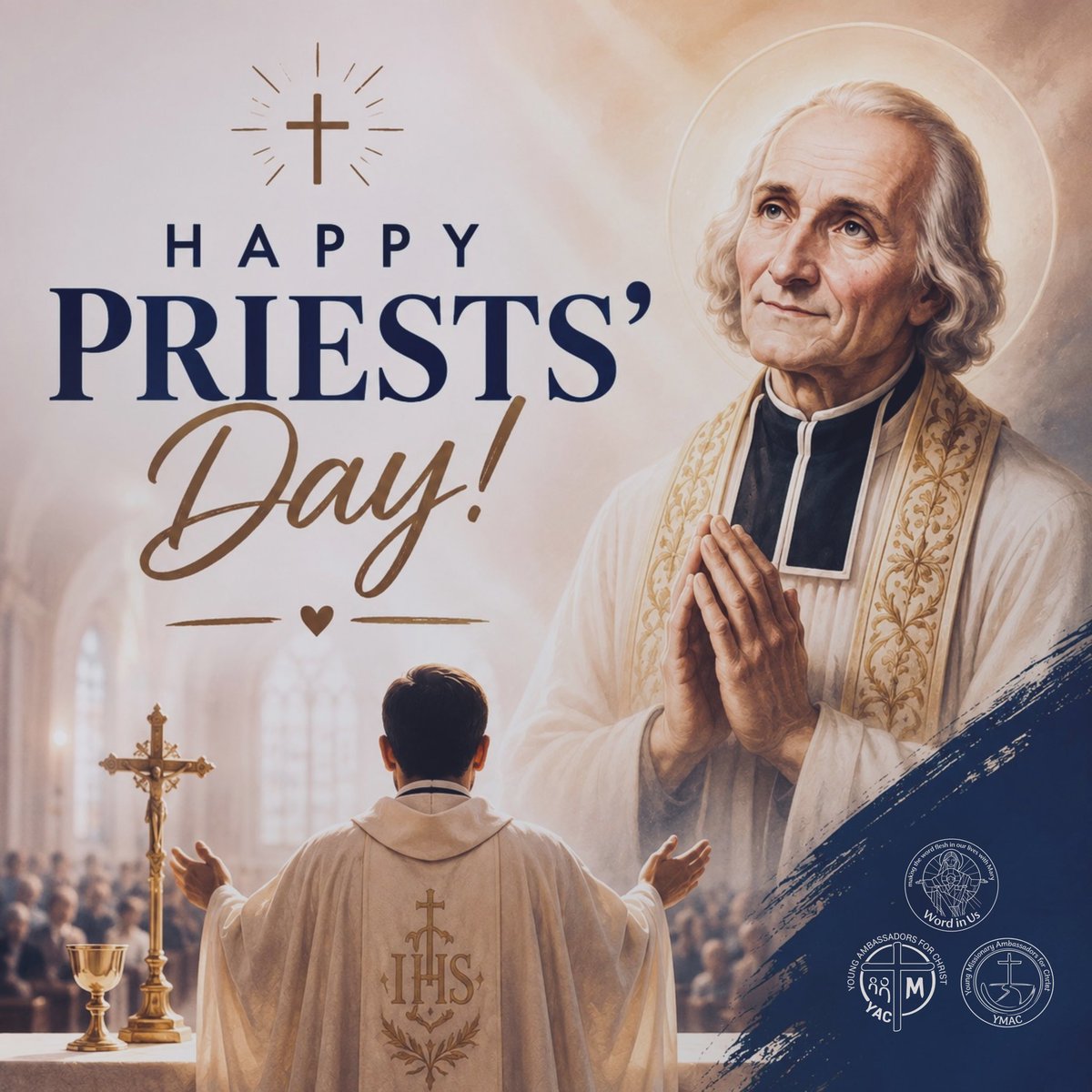 YACmomqpm's tweet photo. Happy Priests’ Day!
Today, on the feast of St. John Vianney, we thank God for the gift of our priests—for their faithful “YES,” their sacrifices, and their loving service to God’s people.
#YAC #YMAC #WordInUs
#PrayAlways #OnlineMissionary
#YACproductions #DigitalMissionary https://t.co/BjGUhGkYKk