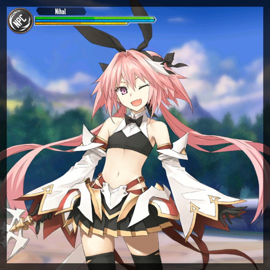 TsuchiVerse's tweet photo. "Oh no, a wolf is staring at me so intently!"

A cheeky nickname to one who seldom joins a party — being a NPC, it seems to have access to that kind of information regarding playstyle. . .

Fwip fwip !
Short skirt fluttering with exaggerated movements of his hips. https://t.co/GXQmQKF5gJ