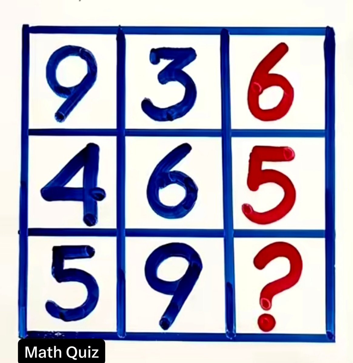 james8yg2's tweet photo. This question is for the gifted.  
Level: hard!  
Which number should replace the question mark? https://t.co/Dm9XGL5NCk