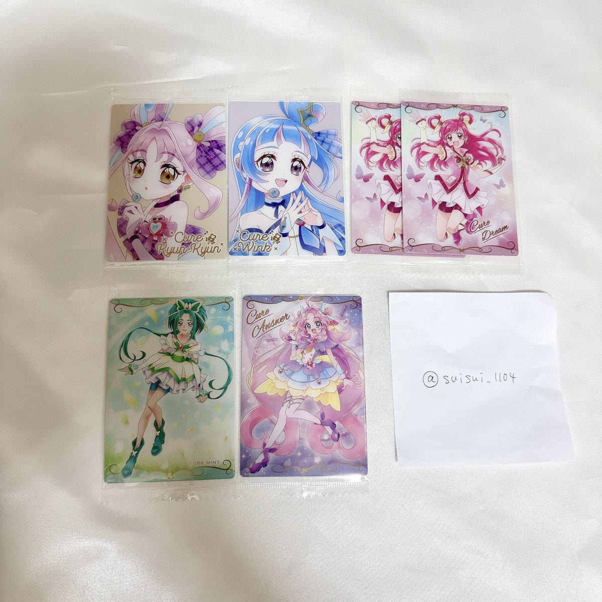 suisui_1104's tweet photo. 【交換】プリキュア ウエハース

譲｜画像①

求｜画像②各1 ／アルカナ∞

⚠︎初回リトリン必読
✧HR⇆HRのみ
✧所持していない過去弾を特に探しています。お気軽にお声かけください🎀 https://t.co/GZR6SNAv3z