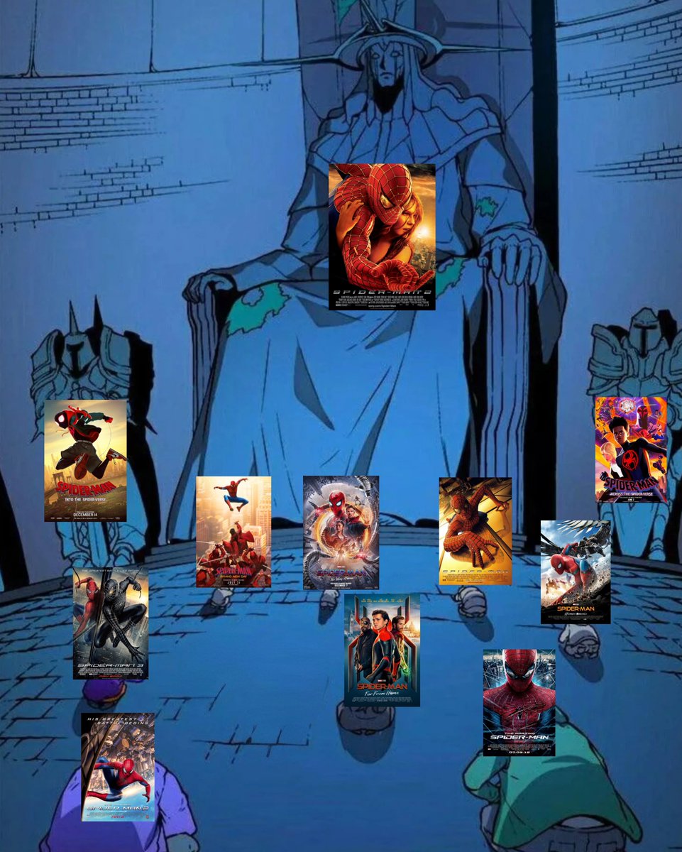 koreanoli's tweet photo. Spider-Man films ranked (argue with a wall edition). https://t.co/0nEKmgNl80
