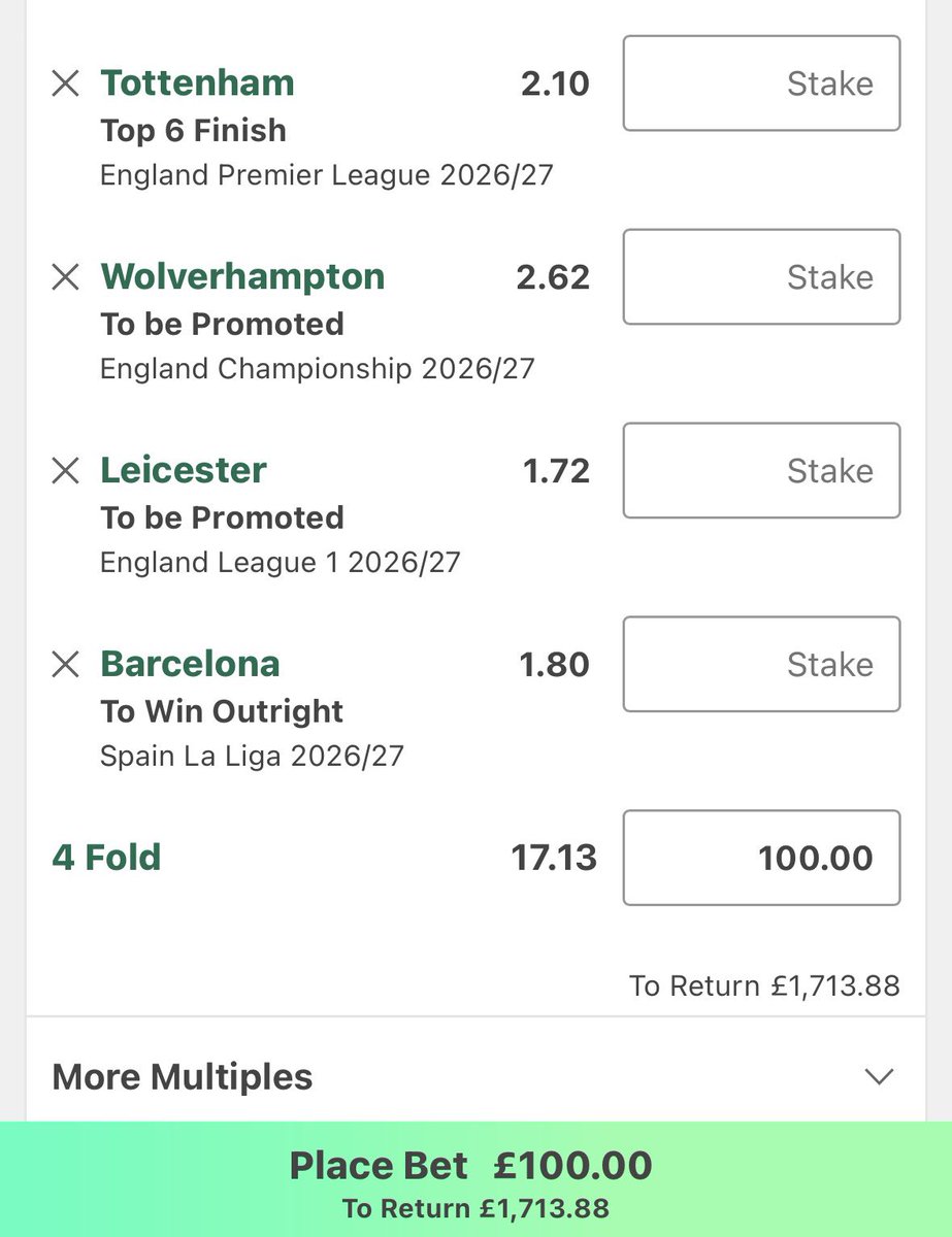 tommypredicts's tweet photo. 💎 This might be my favourite 16/1 outright bet for next season - who ruins it? https://t.co/GaoPICZoJk