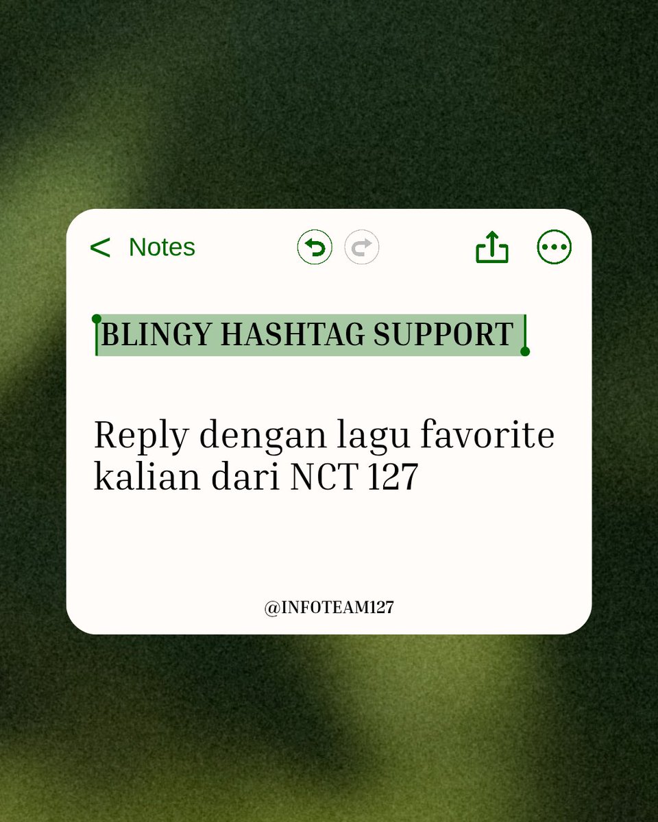 infoteam127's tweet photo. ☎️ 30 MINUTES BEFORE CALL 127

Chilzen! It's here!! Untuk menyambut comeback rollout malam ini, yuk reply pertanyaan ini! Jangan lupa pake hashtag dan keywords ya!!

Blingy Action Plan D1
#NCT127_Call127

#NCT127
#NCT127_BLINGY
@NCTsmtown_127 https://t.co/2JSQ87uiw5