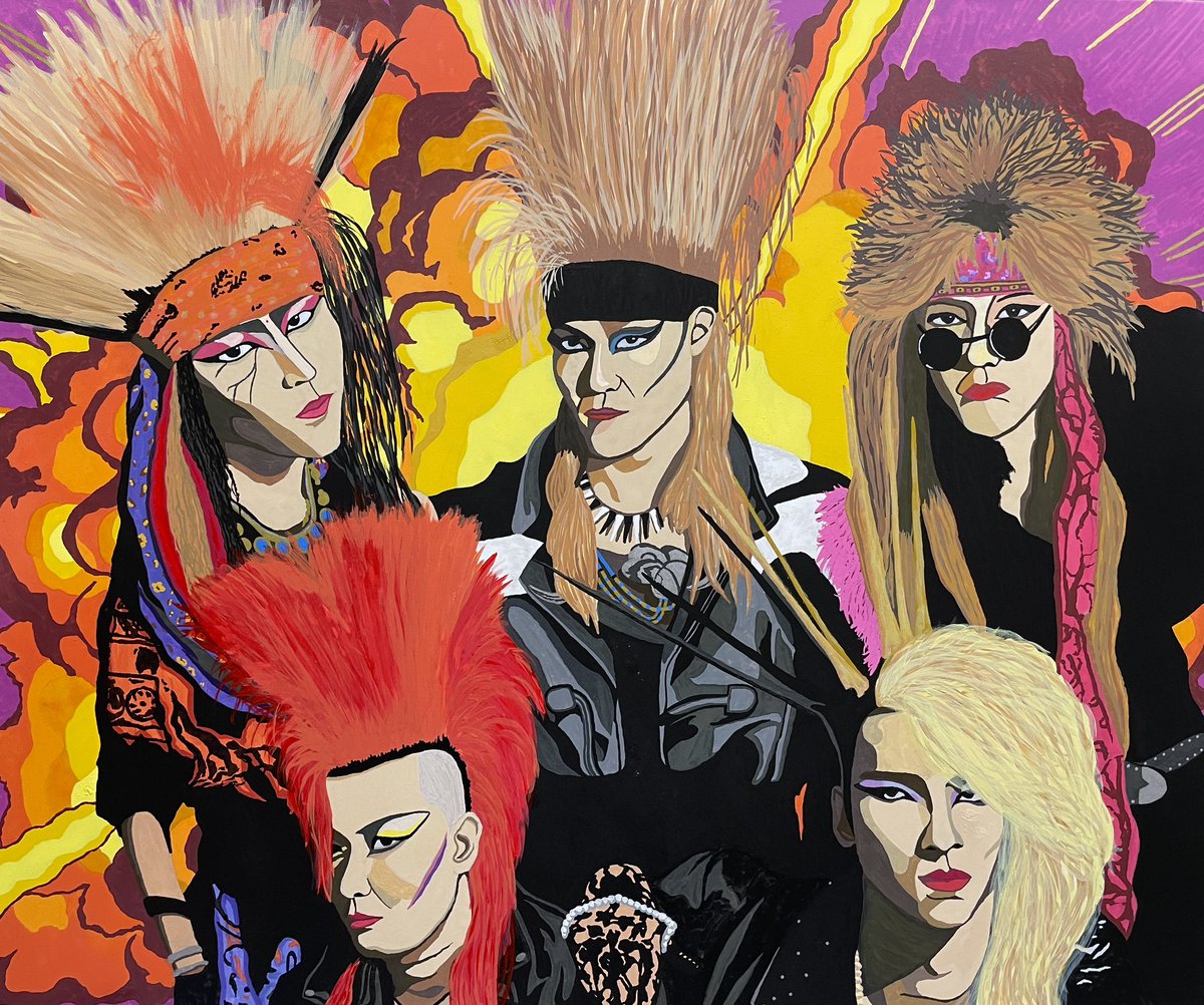 kai_02au's tweet photo. 🙅‍♂️"X"🙅‍♀️

size: 380mm x 455mm （F8号ジェッソボード）

"Psychedelic Violence &amp; Crime of Visual Shock"

#x #xjapan #エックスジャパン #rockband #90年代 #ビジュアル系バンド #yoshiki #ToshI #hide #taiji #pata https://t.co/Rf7EYzm8Jq