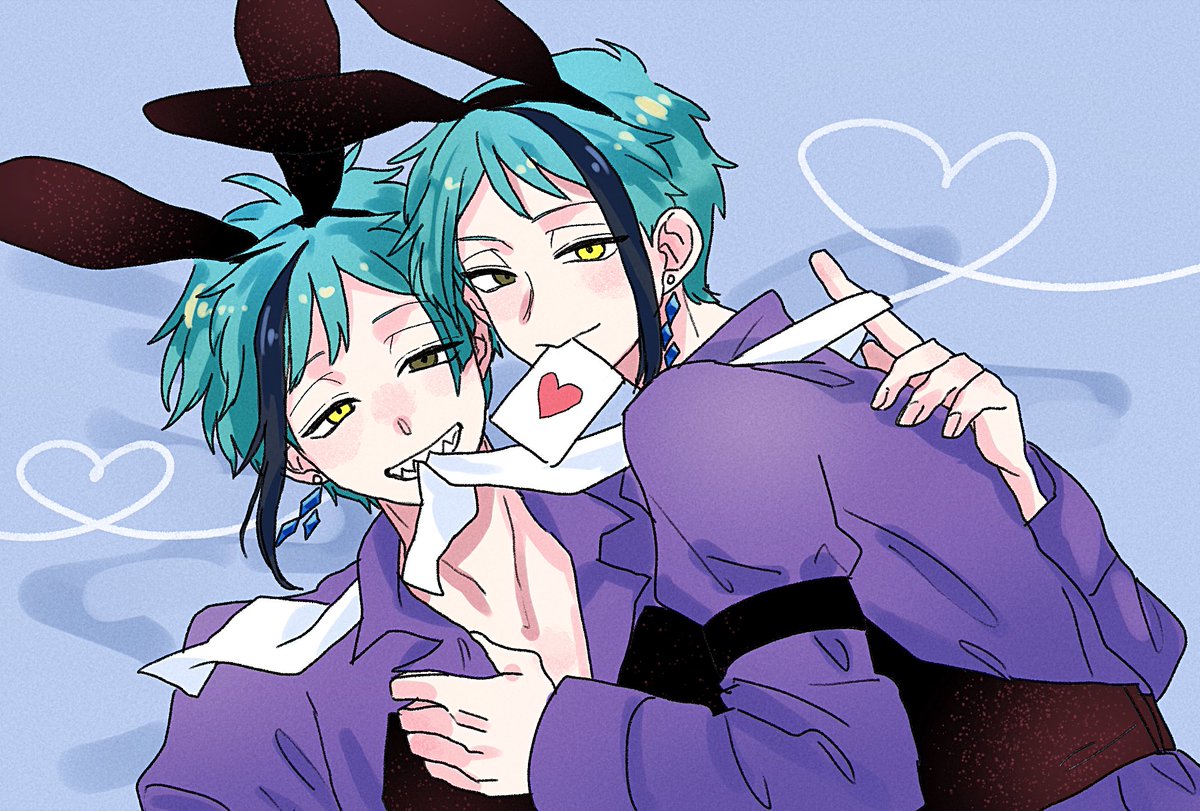 koebicharo's tweet photo. バニーの日
🦈×🐬💕︎💕︎
フロジェイ？
ジェイフロ？
※微カプ表現あり https://t.co/OYFqw6HiO9