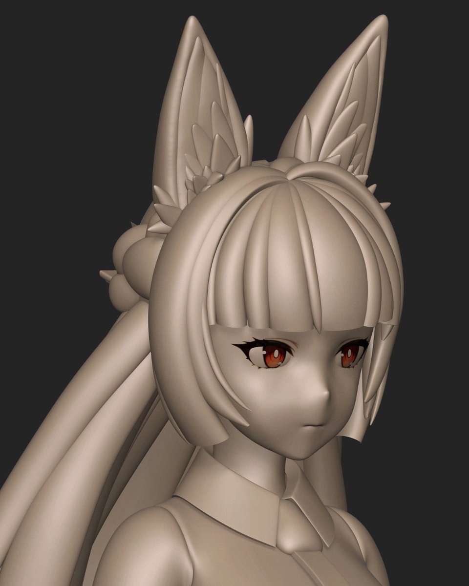070_samao's tweet photo. WIP：星見雅
顔まわりと髪を調整中です！
#ゼンゼロ #星見雅 #ZBrush https://t.co/YcpqANQqpi