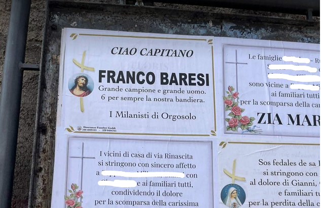 ComunqueMilan's tweet photo. A tutti gli effetti, è un lutto in famiglia.
#FrancoBaresi #Orgosolo https://t.co/tVg8uZ1dss