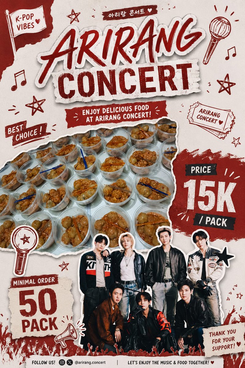 icecoffemocca's tweet photo. Help RT Please 😔🙏

Halo temen2 klo masih ada yang nyari makanan buat event/food truck pas hari H konser ARIRANG aku masih open PO menu di bawah ya☺️
minimal order 50 pc bisa di mix sama cilok nya😉 https://t.co/nGkRvm0Nvp