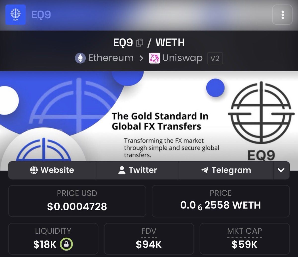 DarkSenpai0_0's tweet photo. Day 439: Bull posting #EQ9 until it reaches $100M market cap.
Legacy FX is on its last breath.
EQ9 ends the punitive fees, ends the delays, and puts you in control.
The financial platform you deserve.
๐ซด๐ต https://t.co/pgsDgVd5r5