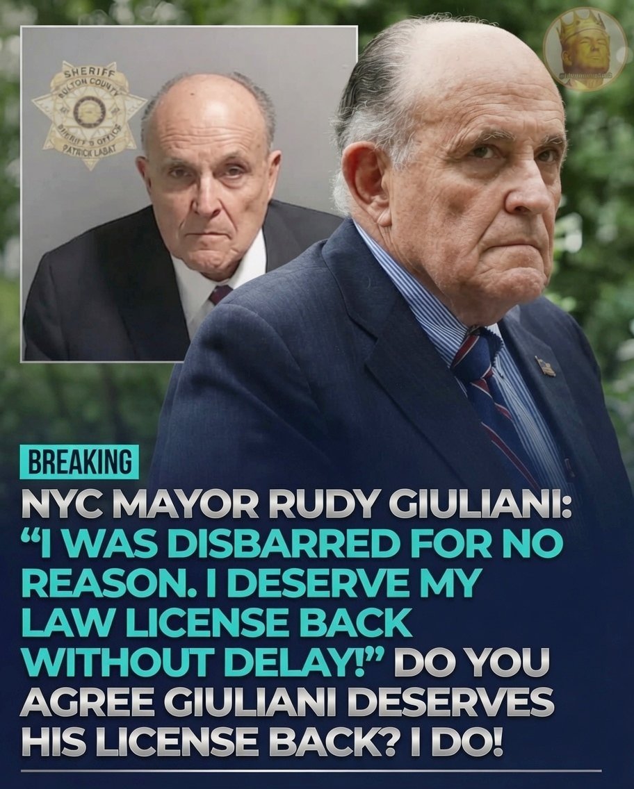 davidhuang96's tweet photo. DO YOU THINK RUDY GIULIANI DESERVES TO GET HIS LAW LICENSE BACK?

I say YES.

👍 YES
👎 NO

Drop your vote below https://t.co/aHsJ4dCFXM
