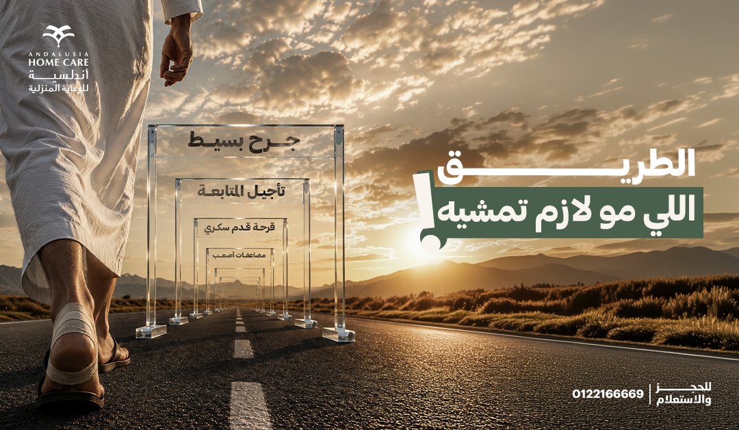 HomecareKsa's tweet photo. مو كل جرح في القدم عادي...!

خصوصاً مع مريض السكري، جرح بسيط ممكن يتطور مع الوقت إذا ما تمت متابعته من البداية.

عشان كذا، لا تنتظر لين يكبر الجرح أو يصير علاجه أصعب.
مع أندلسية للرعاية المنزلية، نتابع جروح القدم السكري من أول يوم، ونوفر لك الرعاية في قلب بيتك على يد فريق طبي متخصص. 🏡

ابدأ المتابعة المبكرة الحين... لأن أول خطوة هي اللي تغيّر باقي 
الرحلة.

📞 للحجز والاستفسار عن الخدمات اتصل على :
فرع جدة: 0122166669
