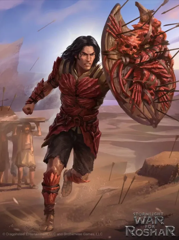 Cosmere16Pod's tweet photo. Brutal ilustración de Kaladin de Daniel Cotter para el juego War for Rosha. No hay ni un juego del Cosmere con arte malo, qué barbaridad lo de Brotherwise https://t.co/lGRVrhbw37